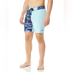 NWT HUK Men’s Elements Boardshorts with 30+ UPF Sun Protection‎ - Size: 32